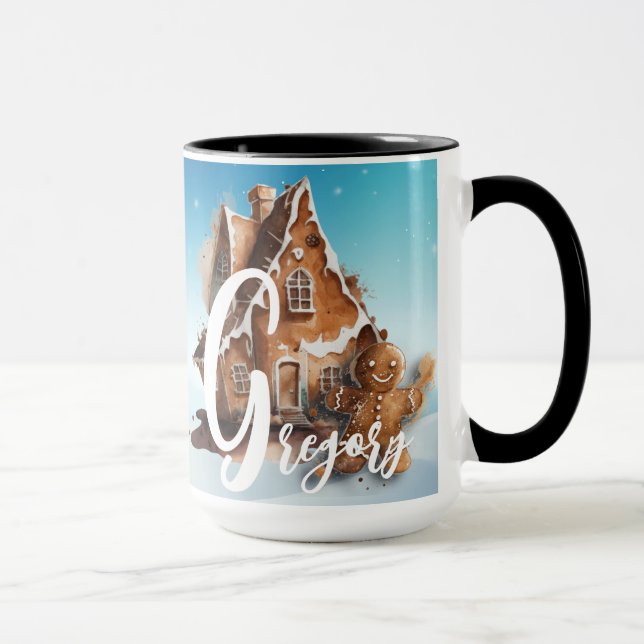 Taza Navidades Tiempo Personalizable Alfabeto Mug (Derecha)