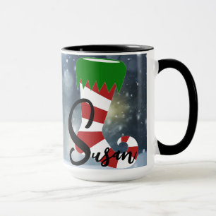 Taza Navidades Tiempo Personalizable Alfabeto Mug