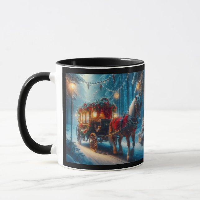 Taza Navidades Un caballo y Carraige (Izquierda)