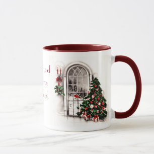 Taza Navidades Ventana Luces Foto Mug