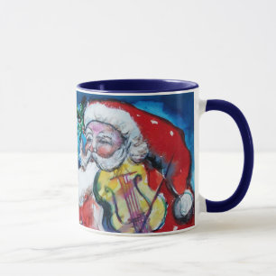 TAZA NAVIDADES X CARTA / SANTA CON MONOGRAMA VIOLÍN