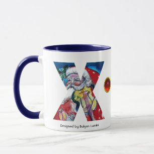 TAZA NAVIDADES X CARTA / SANTA CON MONOGRAMA VIOLÍN