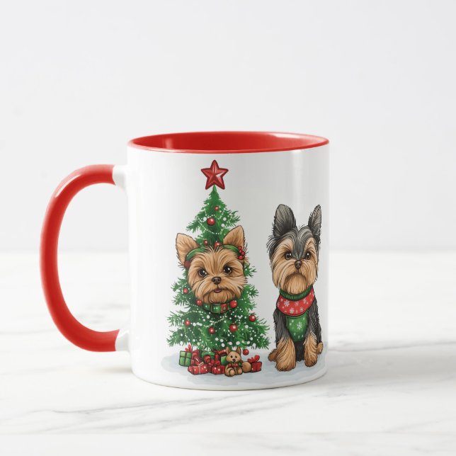 Taza Navidades Yorkie Dogs (Izquierda)