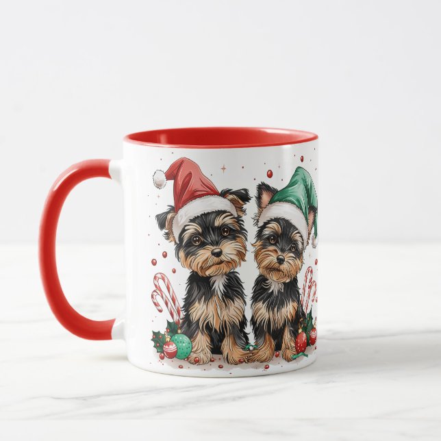 Taza Navidades Yorkshire Terrier Dogs (Izquierda)