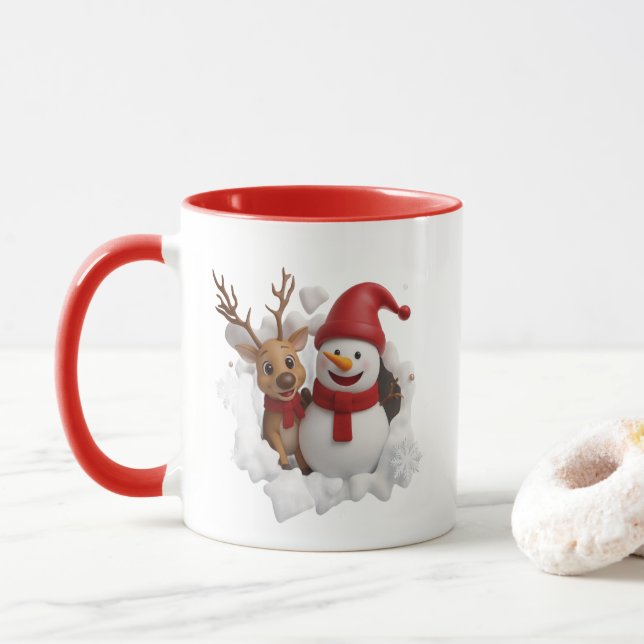 Taza Navideña Acogedora (Con donut)