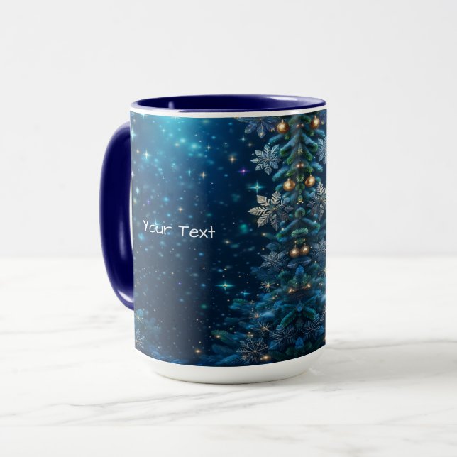 Taza Navideña Copos de Nieve (Anverso izquierdo)