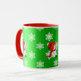 Taza navideña de muñeco de nieve lindo