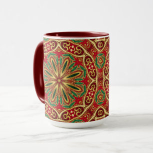 Taza Navideña de Oro Rojo