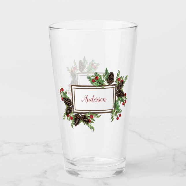 taza navideña de piña y bayas (Anverso)