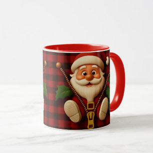 Taza Navideña de Santa con Cremallera Vajilla de
