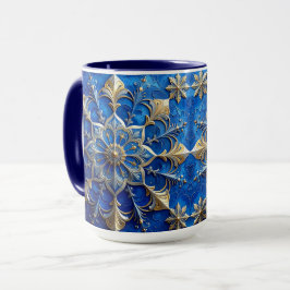 Taza Navideña Decorativa Azul