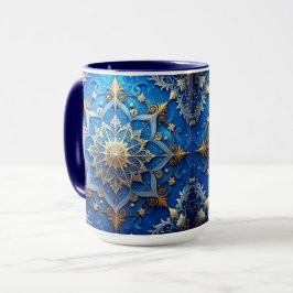 Taza Navideña Decorativa Azul