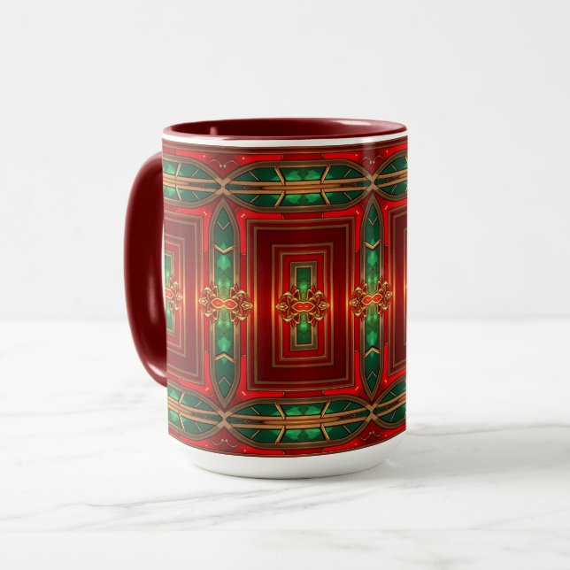 Taza Navideña Decorativa Roja (Anverso izquierdo)