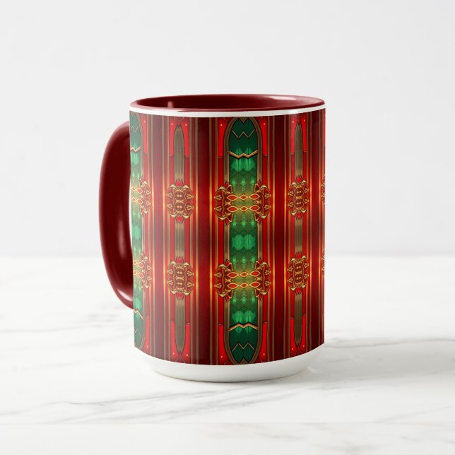Taza Navideña Decorativa Roja (Anverso izquierdo)