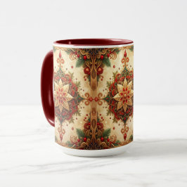 Taza Navideña Decorativa Verde Roja