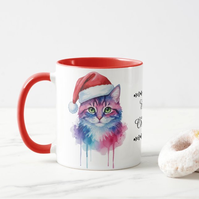 Taza Navideña Festiva (Con donut)