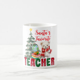 Taza navideña para maestros