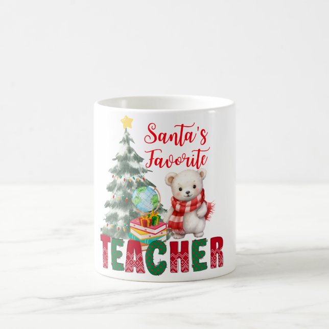 Taza navideña para maestros (Centro)