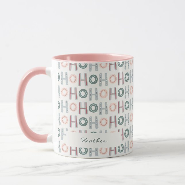 Taza Navideña Rosa Adorable (Izquierda)