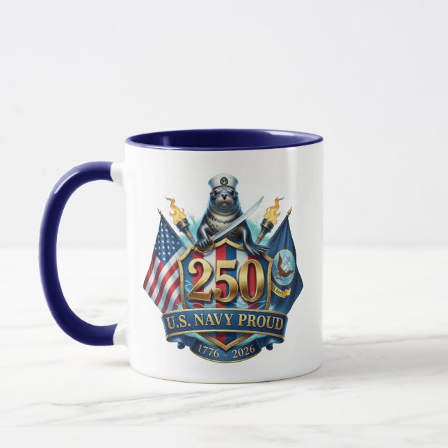 Taza Navy 250th Anniversary Coffee Mug (Izquierda)