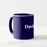 Taza Navy Blue Template, White Text, Customizable,<br><div class="desc">Navy blue template with white text,  ready to personalize with your own name/text.</div>