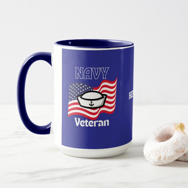 Taza Navy Veteran Mug (Con donut)