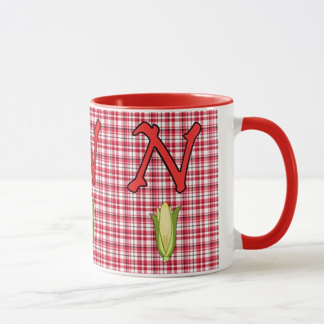 Taza Nebraska Red 15 oz Ringer Mug (Derecha)