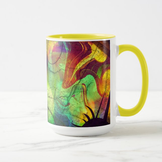 Taza Nebulosa Pintada -Bomba Óptica De Fuego (Derecha)