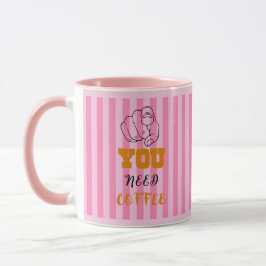 Taza Necesitas Café Mug Pink
