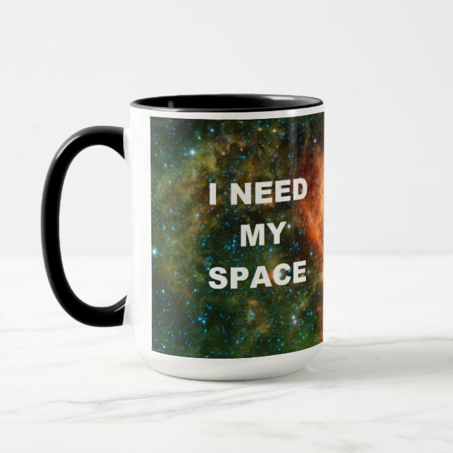 Taza Necesito mi espacio - naranja (Izquierda)