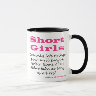 Taza negra 11oz de los chicas cortos