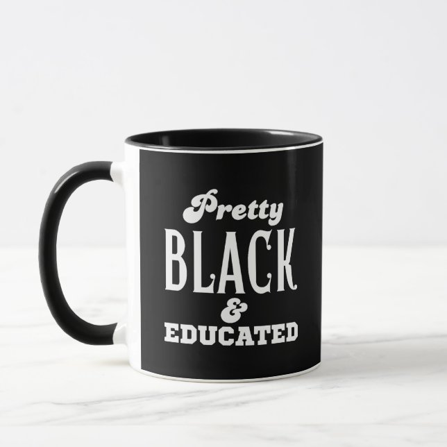 Taza Negra atractiva y educada (Izquierda)