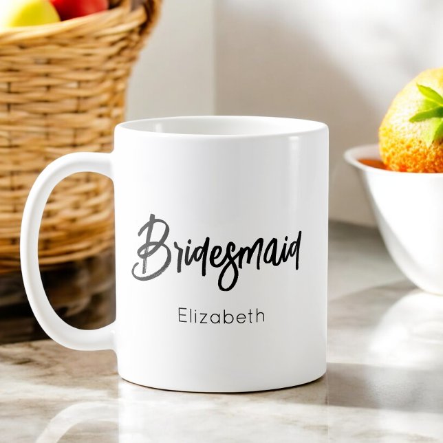 Taza Negra Blanca Dama de Honor (Subido por el creador)