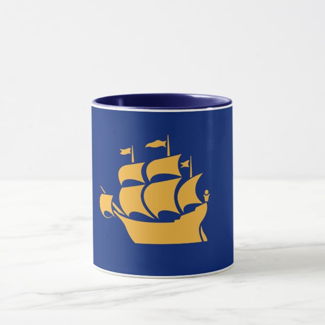 Taza negra combinada con la bandera de la Ciudad d (Centro)