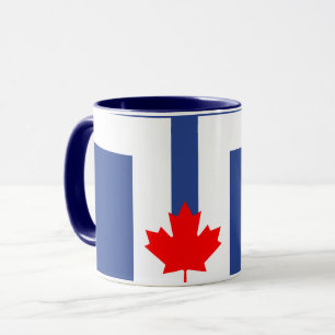 Taza negra combo con bandera de Toronto, Canadá