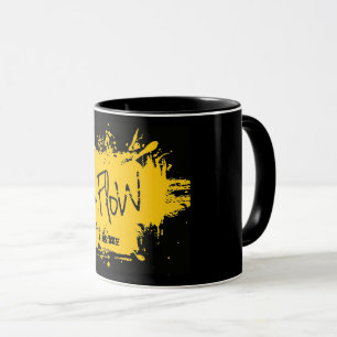 Taza Negra con logo de +Flow