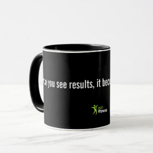 Taza negra de 11 oz   Resultados de Eco Fitness Wi