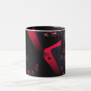 Taza negra de arte abstracto de línea moderna Co