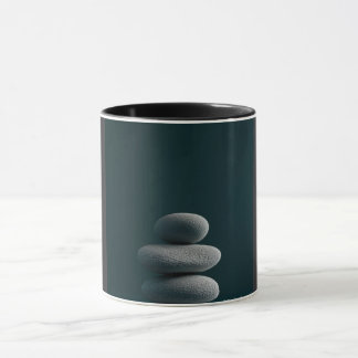 Taza negra de arte abstracto de línea moderna | Co