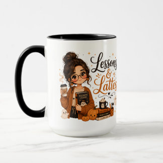 Taza negra de Halloween para profesores, divertida