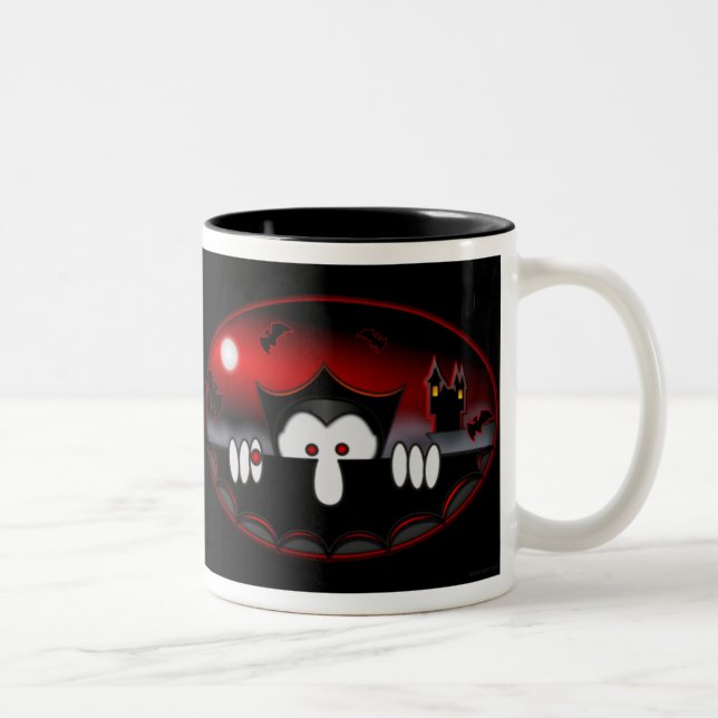 Taza negra de Kilroy- del vampiro (Derecha)