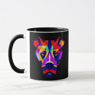 Taza negra de la combinación del perro de Alexande