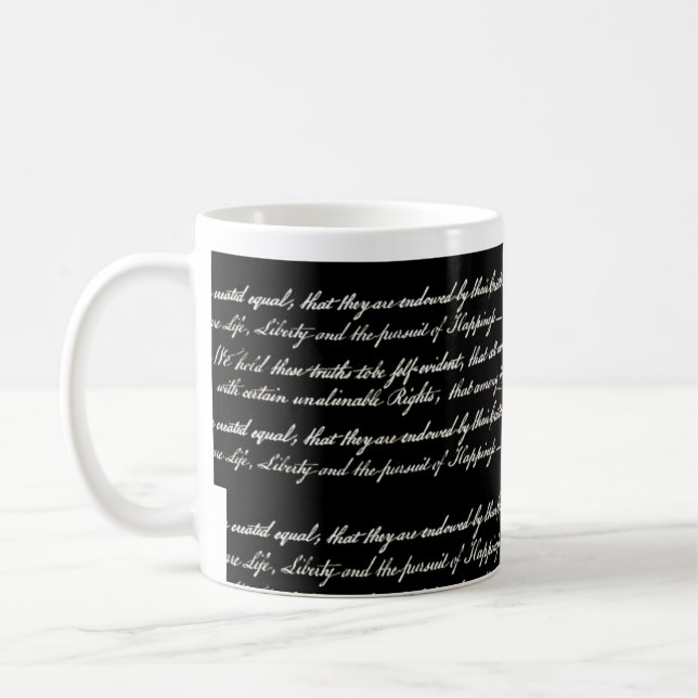 Taza negra de la Declaración de Independencia (Izquierda)