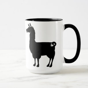 Taza negra de la llama