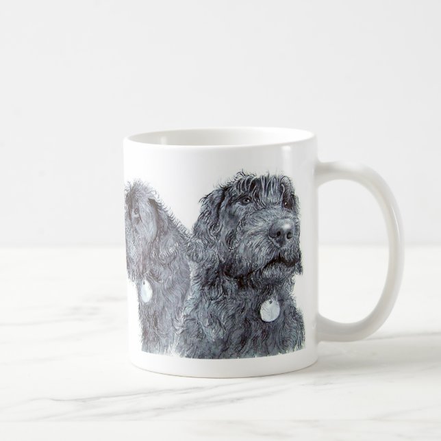 Taza negra de Labradoodles (Derecha)