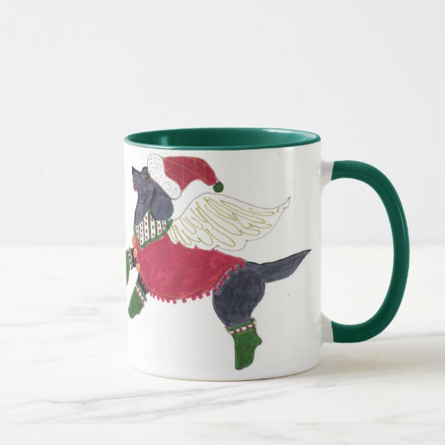 Taza negra de Labrador de los ángeles de Gulliver (Derecha)
