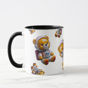 Taza negra del astronauta Teddy