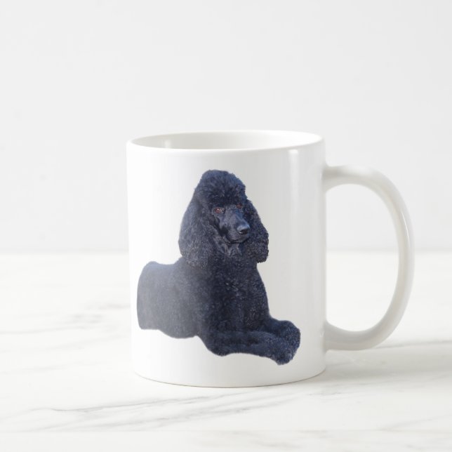 Taza negra del caniche que adoro (Derecha)