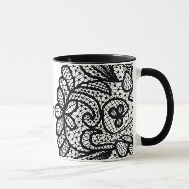 Taza negra del cordón (Derecha)