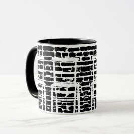 Taza negra del ladrillo